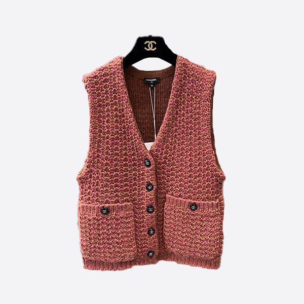 シャネル カシミア クロシェ ベスト