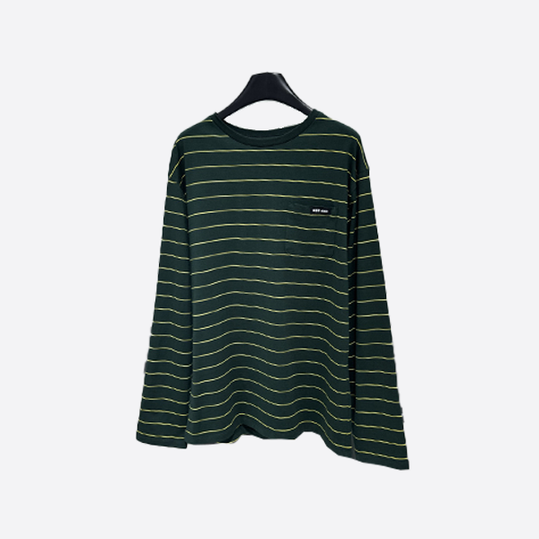 ミュウミュウストライプ 長袖 コットン Tシャツ