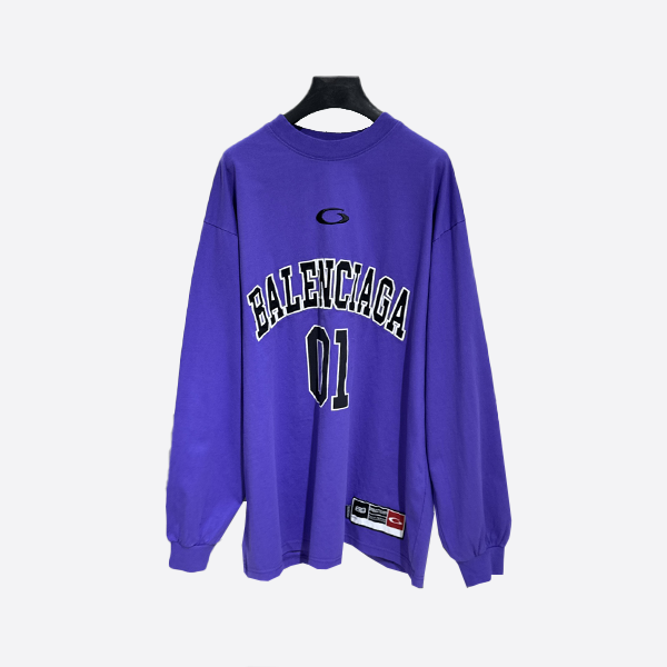 バレンシアガ バスケットボール シリーズ オーバーサイズ ロングスリーブ Tシャツ