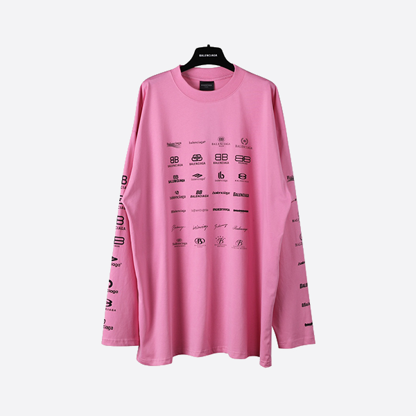 バレンシアガ フルロゴ 長袖 Tシャツ
