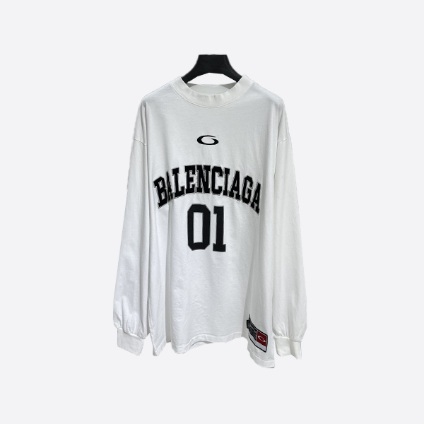 バレンシアガ バスケットボール シリーズ オーバーサイズ ロングスリーブ Tシャツ