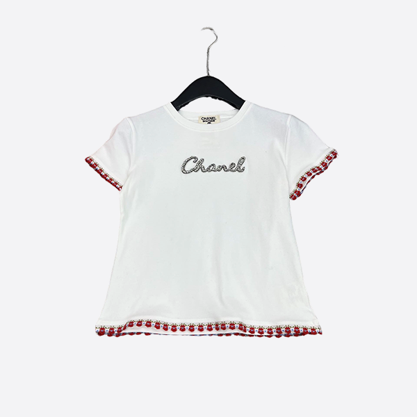 シャネル ヴィンテージシリーズ ハンドビーズ 半袖Tシャツ
