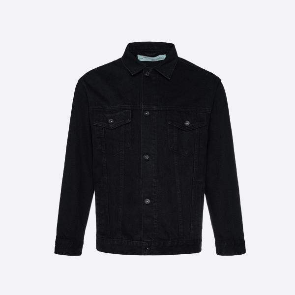 OFF WHITE 新作 テープパッチ アロー OW メンズ＆レディース ブラック デニム ジャケット