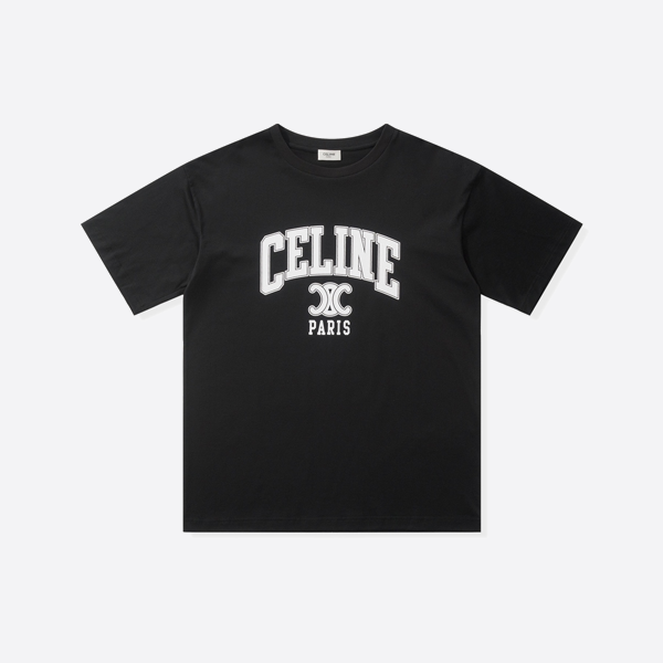 セリーヌの25ss勝利のロゴプリントTシャツ