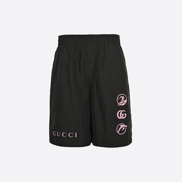 グッチ 25SS スキーロゴ カラーブロック ショーツ