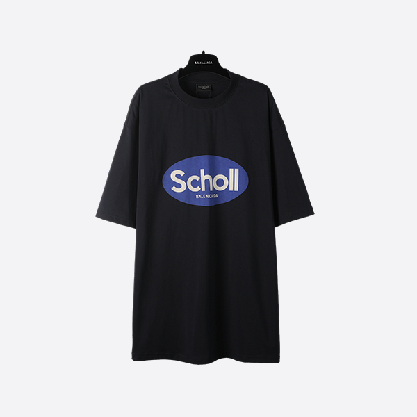 バレンシアガ SS25 ショール ブルー プリント 半袖