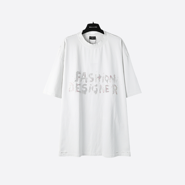 バレンシアガ SS25 パリ ゴールドグリッター ショートスリーブ