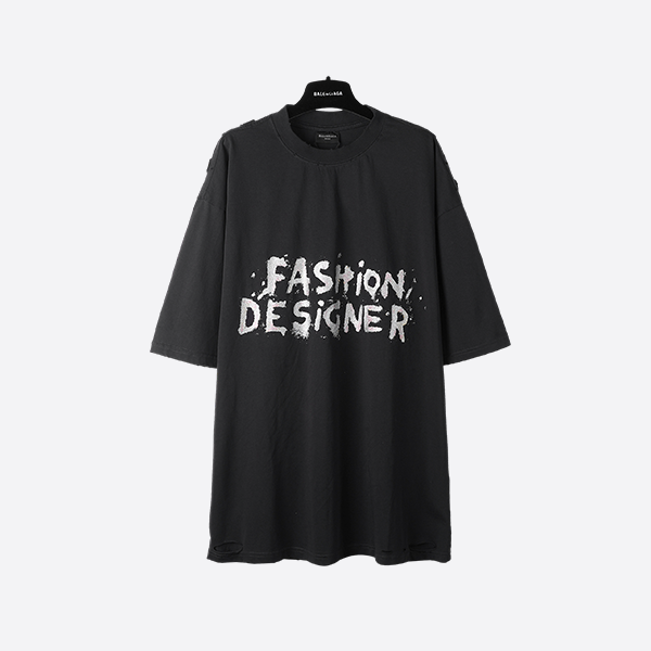 バレンシアガ SS25 パリ ゴールドグリッター ショートスリーブ