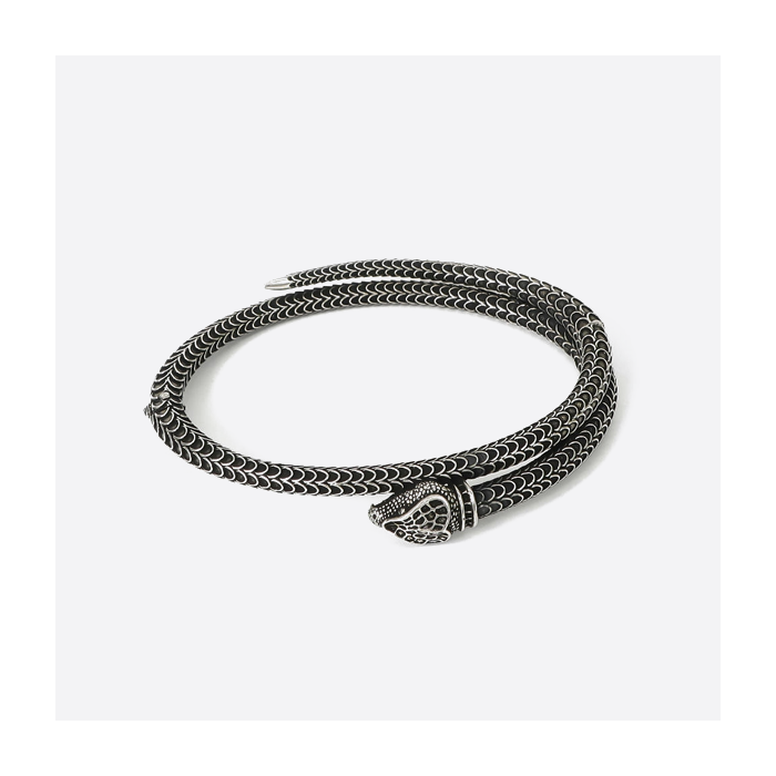 【正】シルバー925 グッチ ガーデンシリーズ  スネークブレスレット 577283 J8400 0811 19