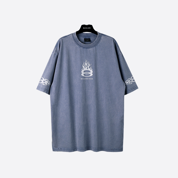 バレンシアガ 25SS ダブルリング フレイムクラック 半袖