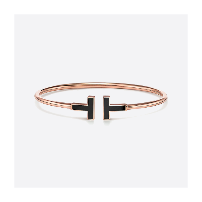 【正】ティファニー S925 スターリングシルバー ダブル T ブレスレット 64028677