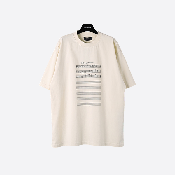 バレンシアガ ミュージカルノート Tシャツ