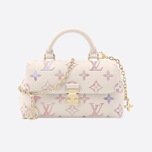 ルイ・ヴィトン オフホワイト グラデーション フルレザー チェーンバッグ ハンドバッグ M25596
