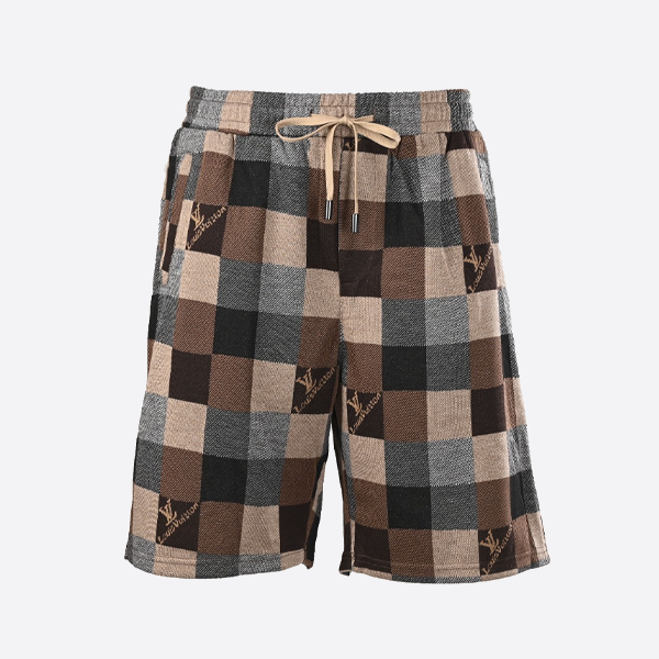 ルイ・ヴィトンのチェッカーボードジャカードレタリングショートパンツ