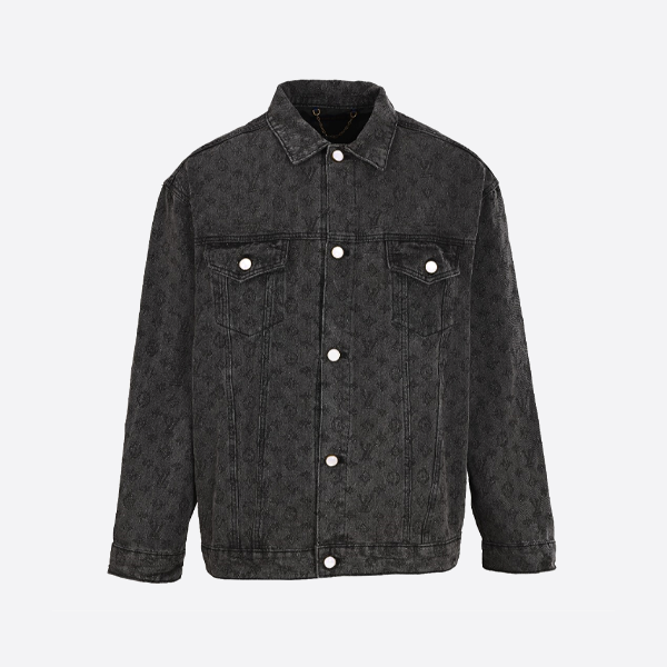ルイ・ヴィトンのオールオーバープリントモノグラムグレージャカードデニムジャケット