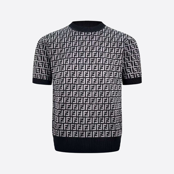 フェンディ ジャカードニット 半袖Tシャツ