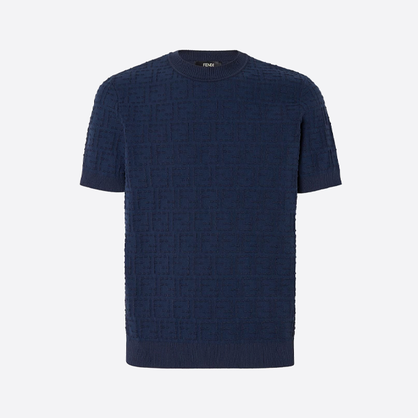 フェンディのオールオーバープリントニット半袖Tシャツ