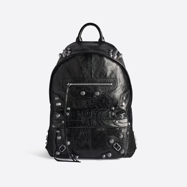 バレンシアガ ブラック リベット バックパック 766297210KR1000