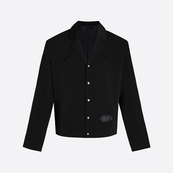 ルイ・ヴィトンのターコイズレザーパッチブレザー