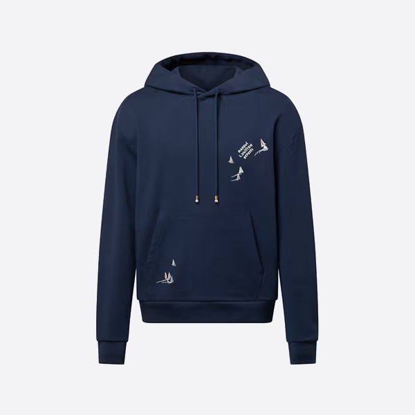 ルイ・ヴィトンの帆船刺繍入りスウェットシャツ パーカー