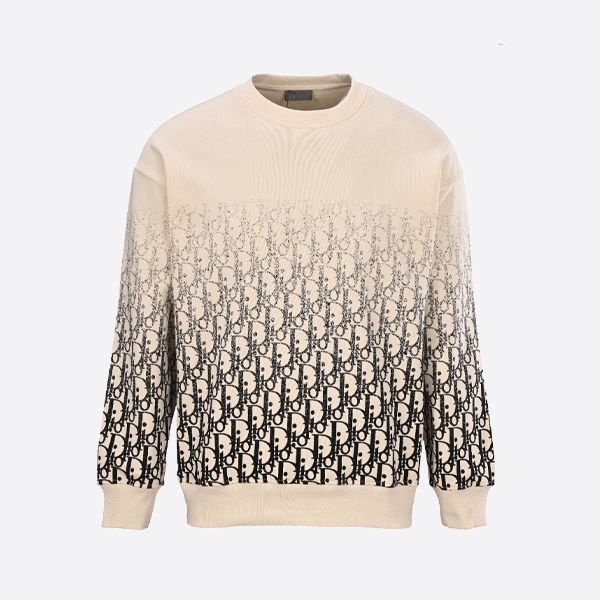 ディオール モノグラム グラデーション レター ハーフレングス プリント ラウンドネック スウェットシャツ