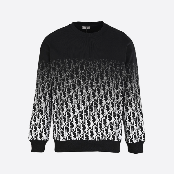 ディオール モノグラム グラデーション レター ハーフレングス プリント ラウンドネック スウェットシャツ