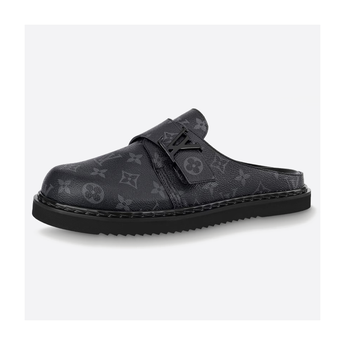 ルイ・ヴィトンのレタリングがあしらわれたビルケンシュトックのつま先閉じスリッパ 1A8WIO