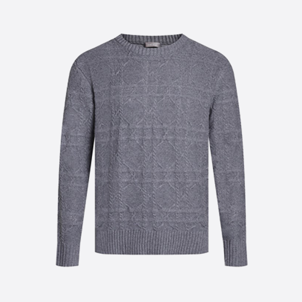 ディオールのカシミアチェックニットセーター