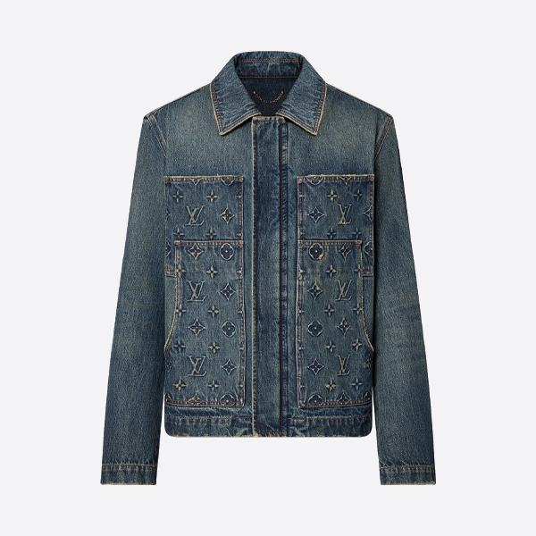 ルイ・ヴィトンのモノグラムエンボス加工ウォッシュデニムジャケット