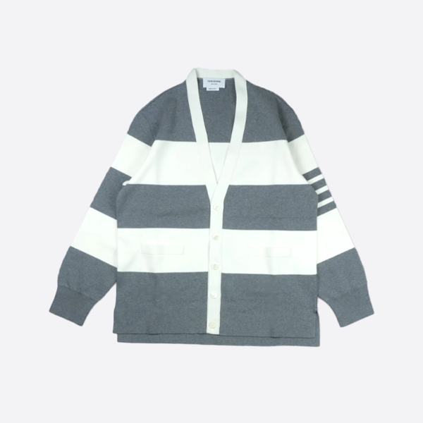 トム・ブラウン 25FW ワイドストライプ ニットカーディガン