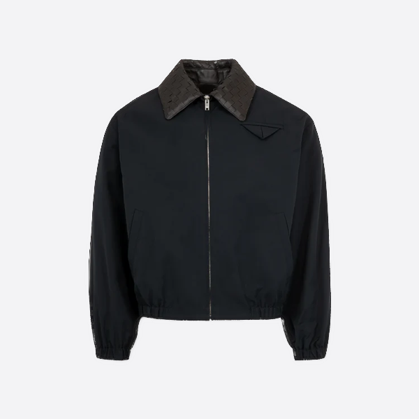 ボッテガ・ヴェネタの織りレザーカラージャケット