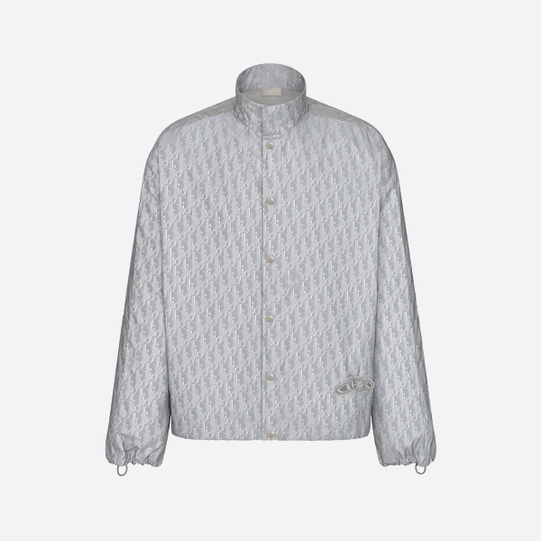 ディオールのオールオーバープリントモノグラムスタンドカラー反射ジャケット