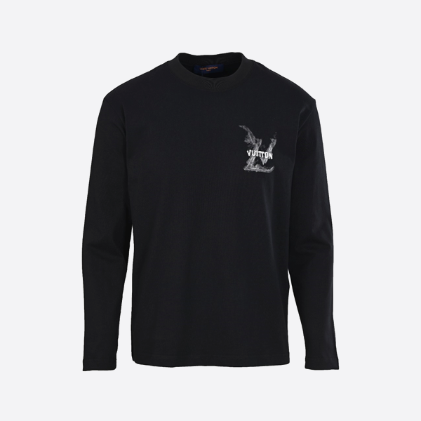 ルイ・ヴィトンのパンク風ミストプリント長袖Tシャツ