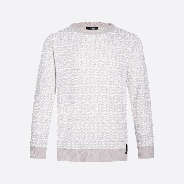 フェンディの無地オールオーバープリントクルーネックセーター