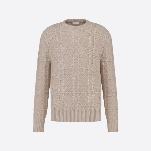 ディオールのカシミアチェックニットセーター