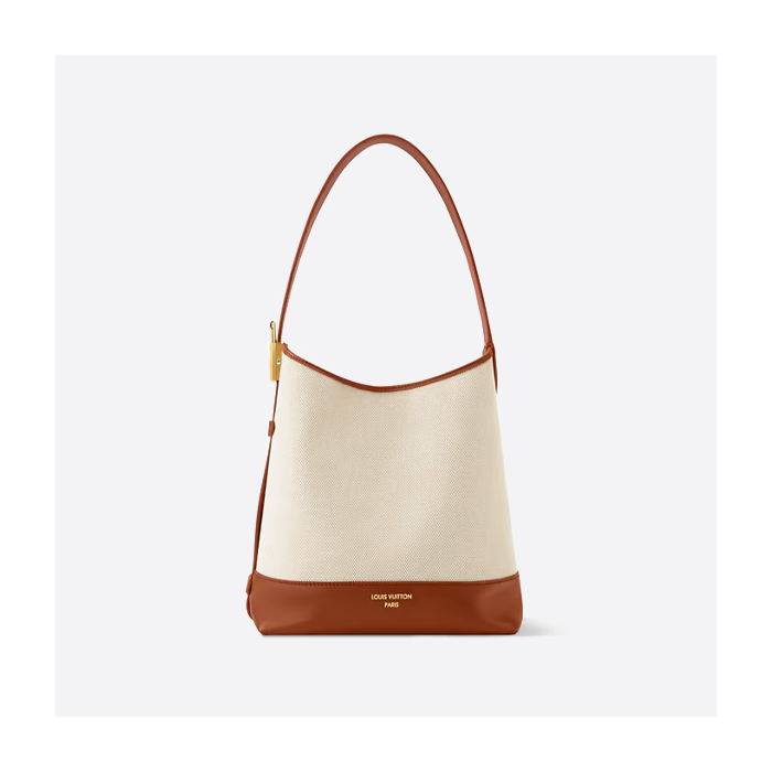 ルイ・ヴィトン ブラウンレザーバケットバッグ M25468