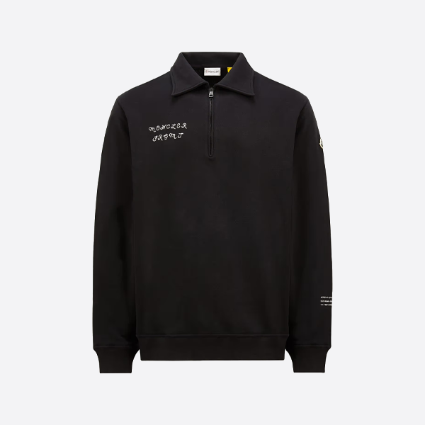 モンクレールのジップアップポロカラースウェットシャツ