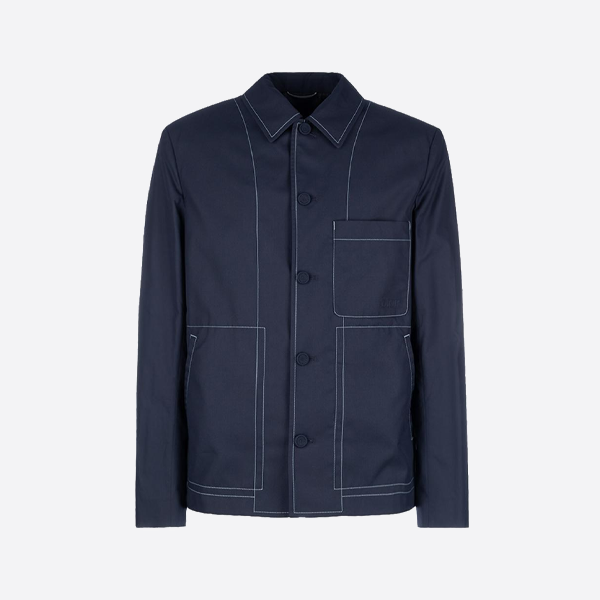 ミュウミュウ パッチレタリング ハーフジップ ラペル スウェットシャツ