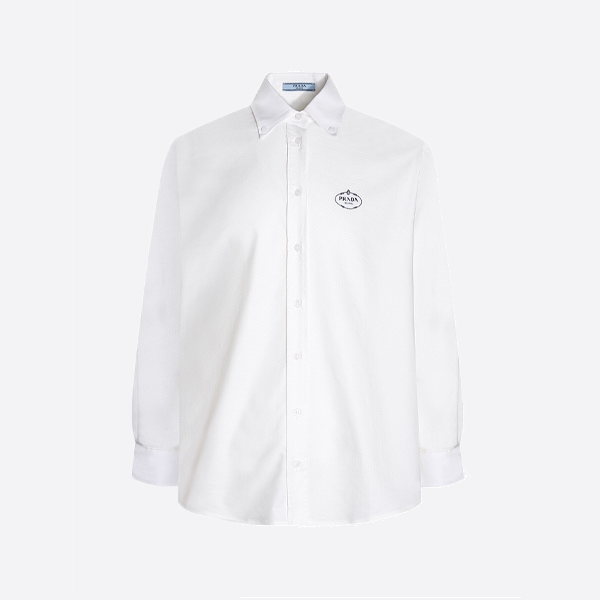 プラダ リングロゴ 長袖シャツ ホワイト