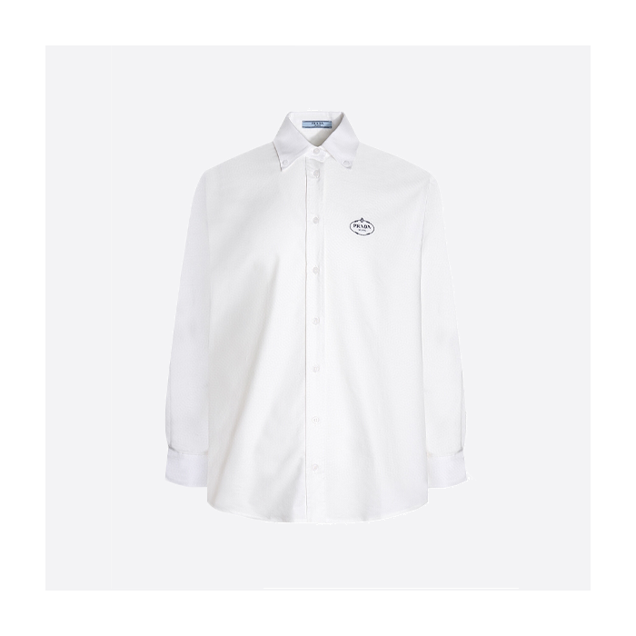 プラダ リングロゴ 長袖シャツ ホワイト