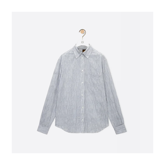 ロエベの軽量テクスチャード刺繍シャツ