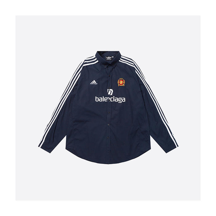 バレンシアガ マンチェスター ユナイテッド 刺繍リボン 長袖シャツ