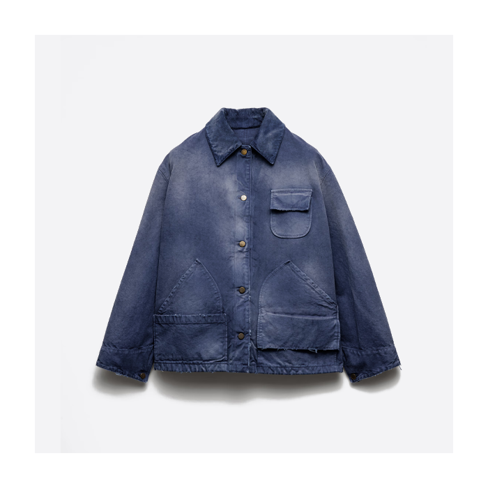 プラダのマルチポケットフレンチデニムジャケット