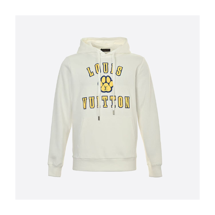 ルイ・ヴィトンのタオルパッチレタリングフード付きスウェットシャツ